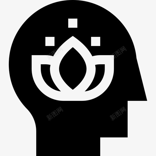 头部瑜伽和正中2充满图标svg_新图网 https://ixintu.com 充满 头部 瑜伽和正中2