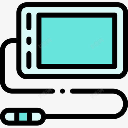 图形板平面师7线性颜色图标svg_新图网 https://ixintu.com 图形板 平面设计师7 线性颜色