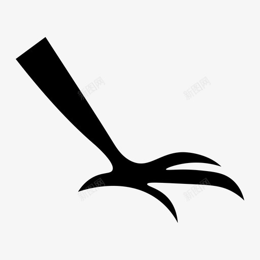 鸡爪动物图标svg_新图网 https://ixintu.com 动物 鸡爪