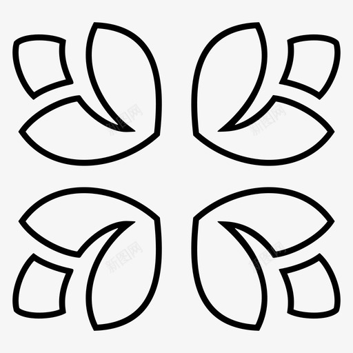 平面元素装饰花卉图标svg_新图网 https://ixintu.com 平面设计元素 花卉 装饰 装饰品