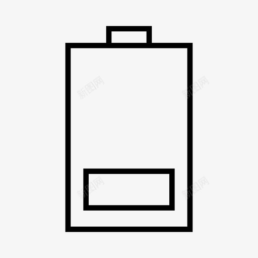 低电量蓄电池能量图标svg_新图网 https://ixintu.com 低电量 用户界面粗体 电源 能量 蓄电池