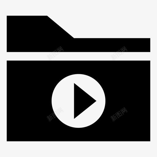 视频文件夹在线数据视频文件图标svg_新图网 https://ixintu.com 响应用户界面UI矢量图标 在线数据 视频文件 视频文件夹