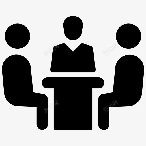 面试商务会议图标svg_新图网 https://ixintu.com 业务1 会议 商务 团队合作 讨论 面试