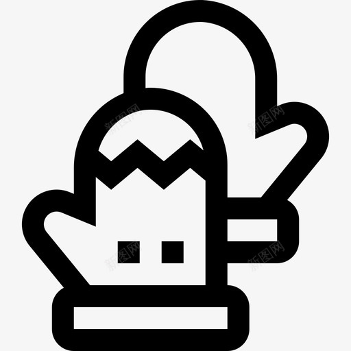 手套假日34线状图标svg_新图网 https://ixintu.com 假日34 手套 线状