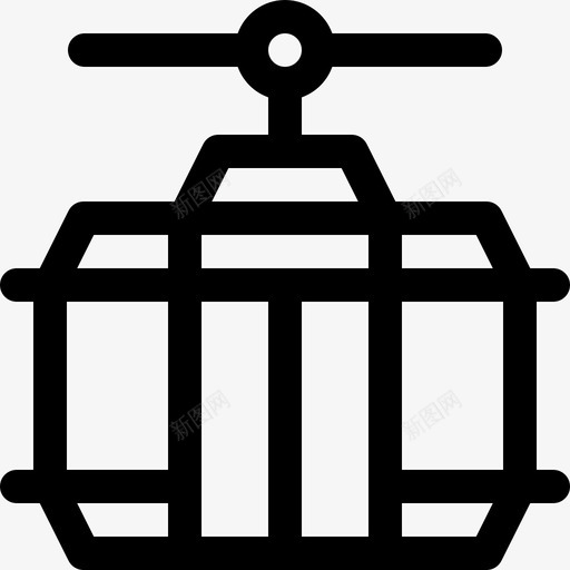 缆车车厢公共交通12直线图标svg_新图网 https://ixintu.com 公共交通12 直线 缆车车厢