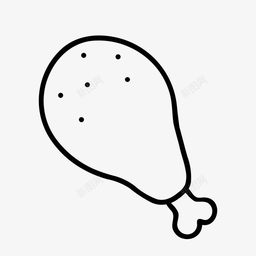 鸡肉快餐肉类图标svg_新图网 https://ixintu.com 快餐 手绘食品和饮料 美味 肉类 鸡肉