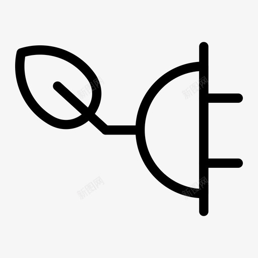 绿色电力循环利用绿色能源灯图标svg_新图网 https://ixintu.com 循环利用 绿色电力 绿色能源灯
