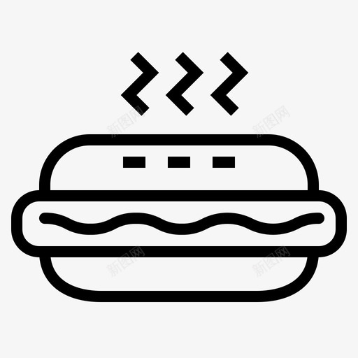 热狗快餐香肠图标svg_新图网 https://ixintu.com 快餐 热狗 香肠