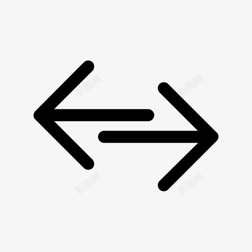 触发器箭头交换图标svg_新图网 https://ixintu.com 交换 相反 箭头 细箭头 触发器