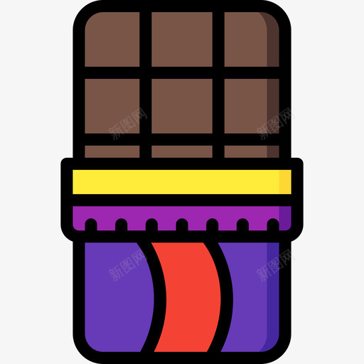 巧克力棒糖果店线性颜色图标svg_新图网 https://ixintu.com 巧克力棒 糖果店 线性颜色
