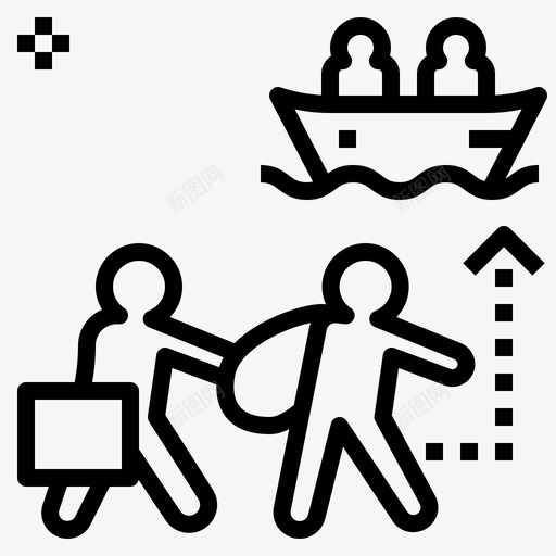 难民避难逃亡图标svg_新图网 https://ixintu.com 全球难民危机 移民 逃亡 避难 重新安置 难民