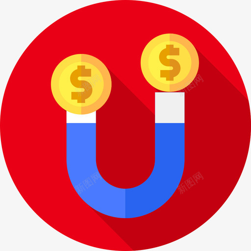金钱磁铁投资10持平图标svg_新图网 https://ixintu.com 投资10 持平 金钱磁铁