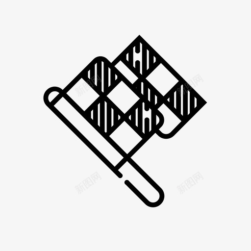 旗子终点汽车图标svg_新图网 https://ixintu.com 旗子 比赛 汽车 终点 运动
