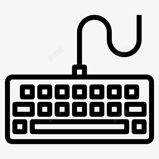 计算机硬件设备接口图标svg_新图网 https://ixintu.com 技术 接口 计算机硬件 设备 键盘