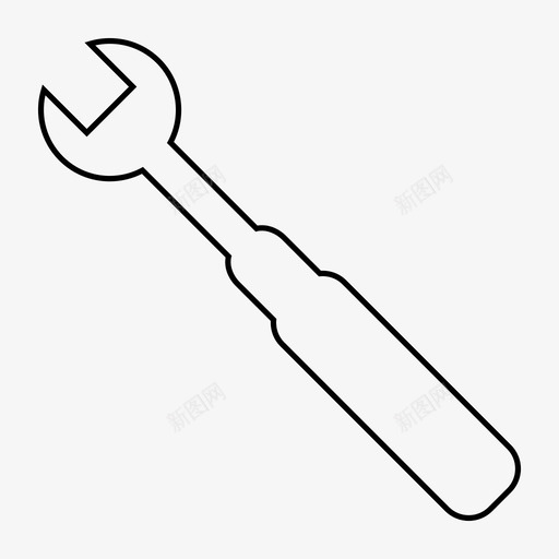 扳手活扳手管钳图标svg_新图网 https://ixintu.com 工具 扳手 活扳手 管钳
