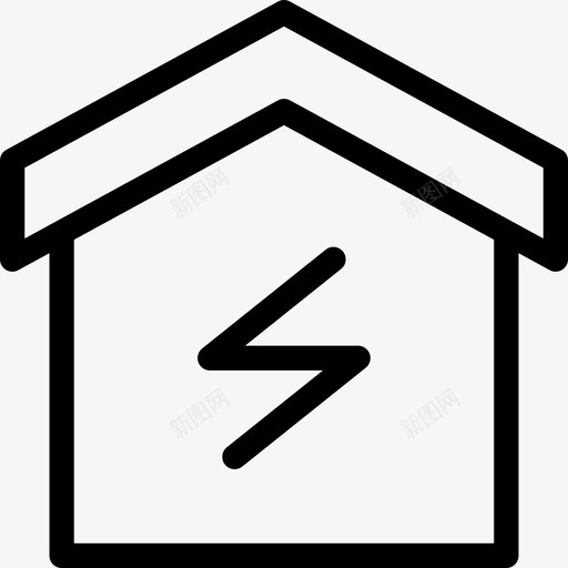 电源智能屋2线性图标svg_新图网 https://ixintu.com 智能屋2 电源 线性