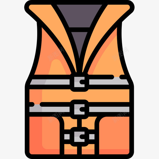 救生衣急救服务25线性颜色图标svg_新图网 https://ixintu.com 急救服务25 救生衣 线性颜色