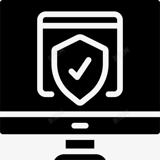监视器数据安全12填充图标svg_新图网 https://ixintu.com 填充 数据安全12 监视器