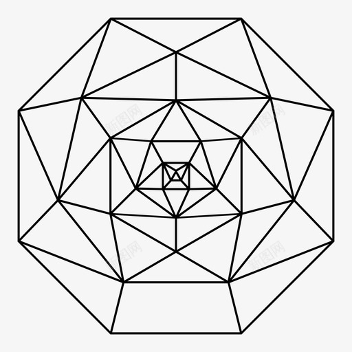 多边形花朵图形图标svg_新图网 https://ixintu.com 八角形 几何形状 图形 多边形 形状 花朵
