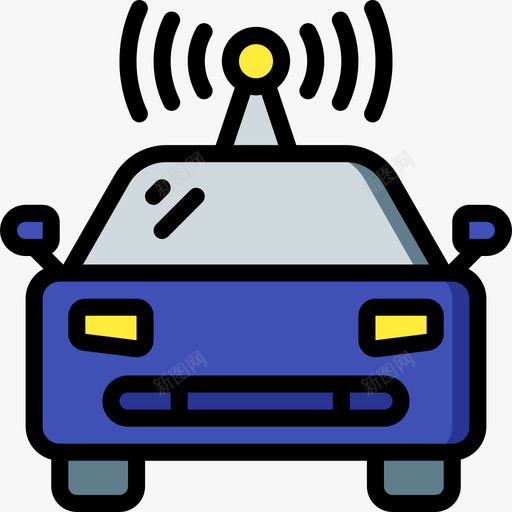 汽车未来科技线条颜色图标svg_新图网 https://ixintu.com 未来科技 汽车 线条颜色