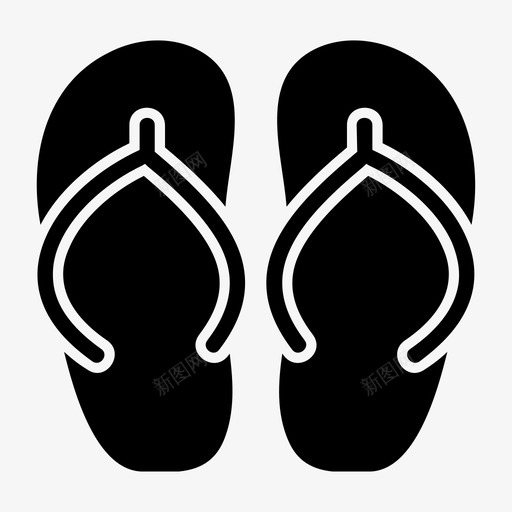 拖鞋沙滩凉鞋人字拖图标svg_新图网 https://ixintu.com 人字拖 凉鞋 拖鞋 沙滩凉鞋 鞋类
