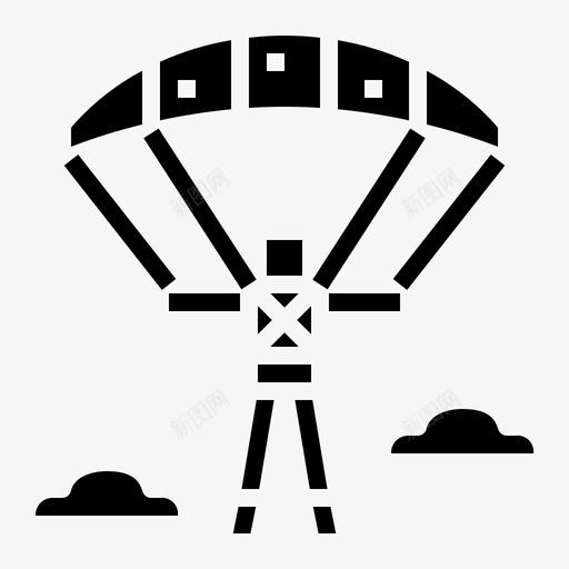 滑翔伞降落伞超固体图标svg_新图网 https://ixintu.com 滑翔伞 超固体 降落伞