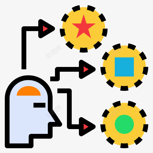 Choicestartups10线性颜色图标svg_新图网 https://ixintu.com Choice startups10 线性颜色