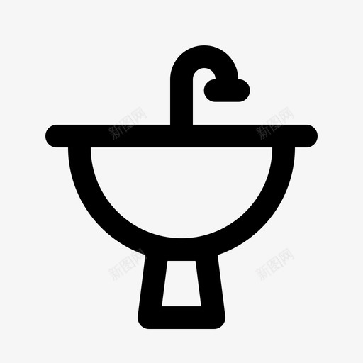 水槽浴室洗手池图标svg_新图网 https://ixintu.com 水槽 洗手池 浴室 肥皂 酒店 酒店式酒店