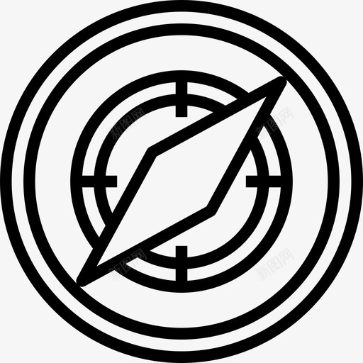 罗盘gps导航5线性图标svg_新图网 https://ixintu.com gps导航5 线性 罗盘