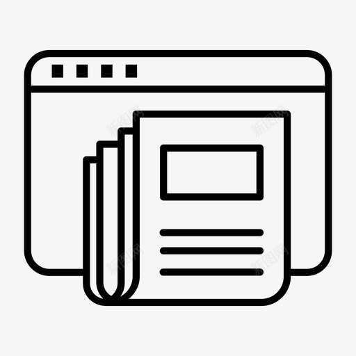 新闻信息娱乐在线新闻图标svg_新图网 https://ixintu.com 信息娱乐 在线新闻 新闻