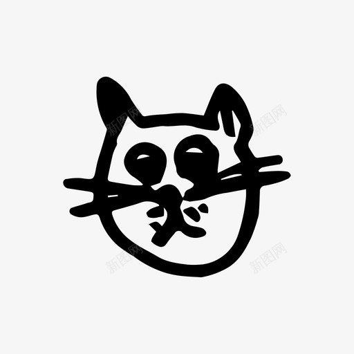 猫动物小猫图标svg_新图网 https://ixintu.com 动物 宠物 小猫 猫 素描