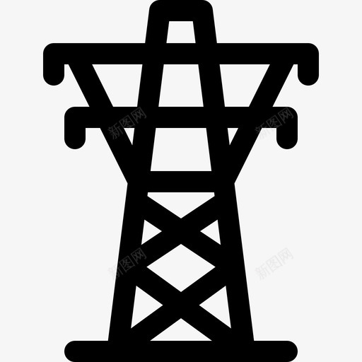 输电塔可再生能源17线性图标svg_新图网 https://ixintu.com 可再生能源17 线性 输电塔