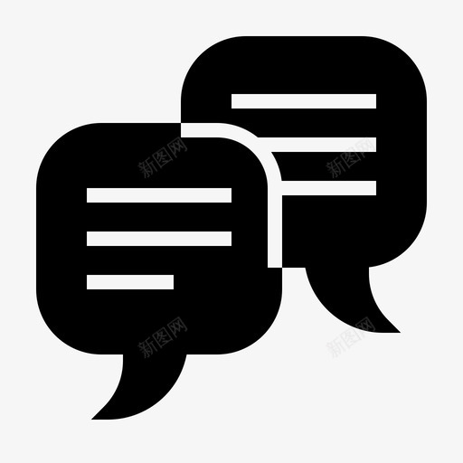 聊天电子商务信息图标svg_新图网 https://ixintu.com 信息 电子商务 网上商店 聊天 购物 购物字形