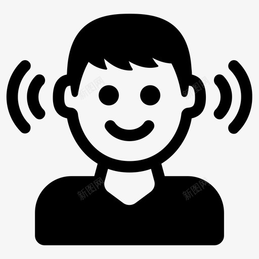 听噪音声音图标svg_新图网 https://ixintu.com 听 噪音 声音 表情
