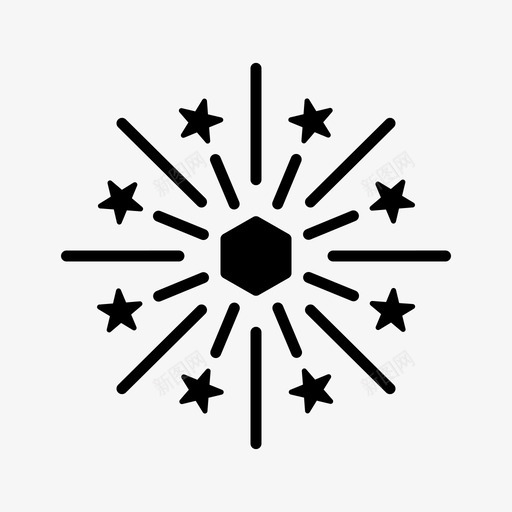 装饰庆祝烟火图标svg_新图网 https://ixintu.com 庆祝 烟火 装饰 雕文