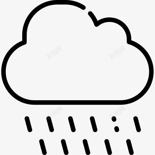 雨园艺49线性图标svg_新图网 https://ixintu.com 园艺49 线性 雨