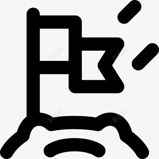 旗子空格61直线图标svg_新图网 https://ixintu.com 旗子 直线 空格61