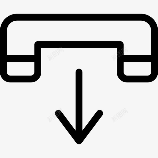 挂断13号移动电话直线型图标svg_新图网 https://ixintu.com 13号移动电话 挂断 直线型