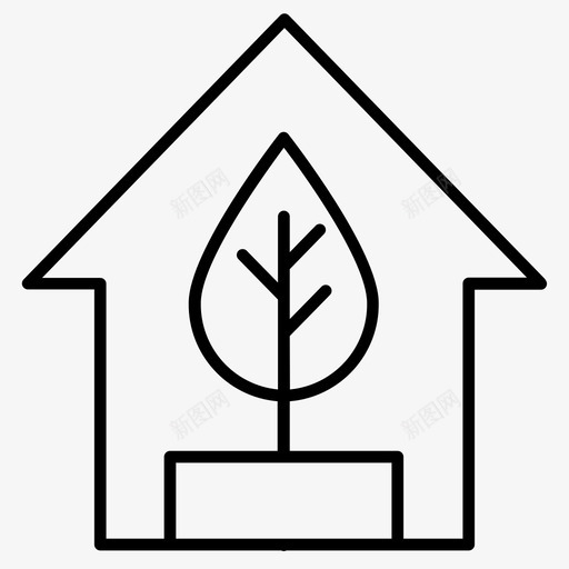 生态屋生态绿房子图标svg_新图网 https://ixintu.com 家 生态 生态屋 绿房子