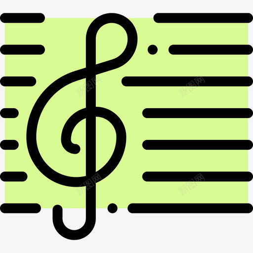 音乐返校35线性色彩图标svg_新图网 https://ixintu.com 线性色彩 返校35 音乐