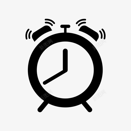 闹钟提醒器铃声图标svg_新图网 https://ixintu.com 定时器 提醒器 铃声 闹钟