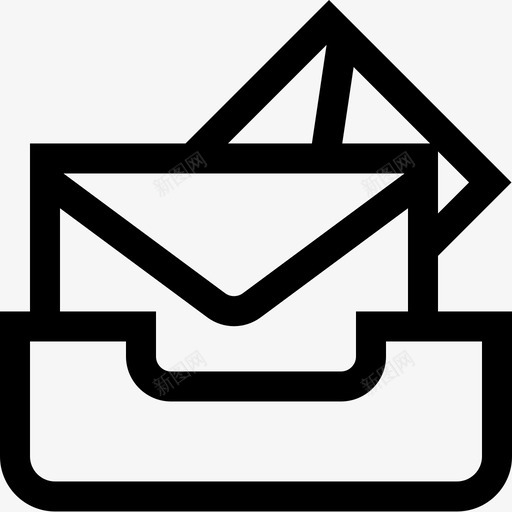 收件箱电子邮件27直线图标svg_新图网 https://ixintu.com 收件箱 电子邮件27 直线