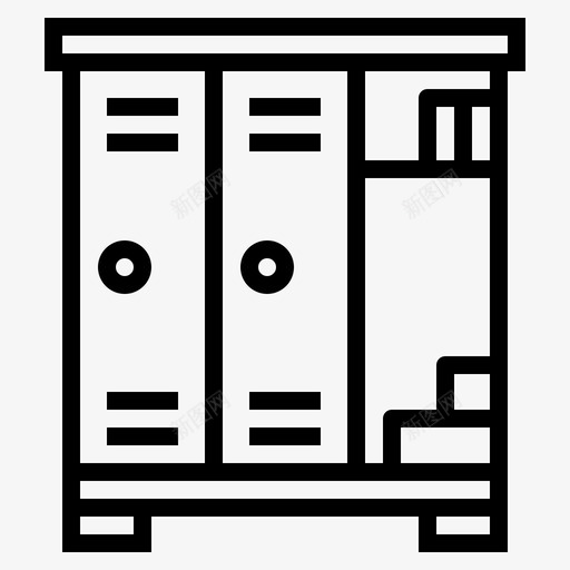 储物柜衣柜健身房图标svg_新图网 https://ixintu.com 健身房 储物柜 篮球 衣柜 运动