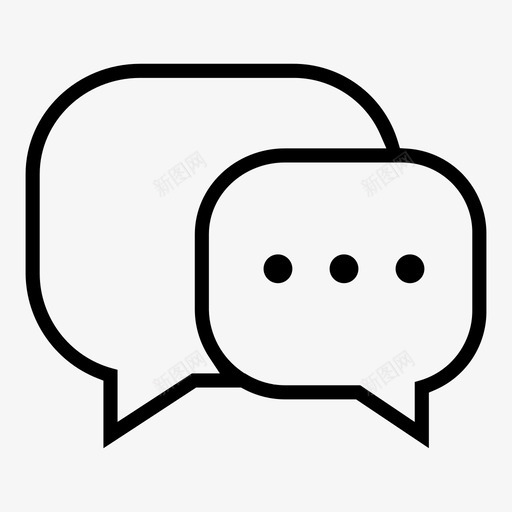 聊天信息信使图标svg_新图网 https://ixintu.com 信使 信息 聊天 聊天图标包