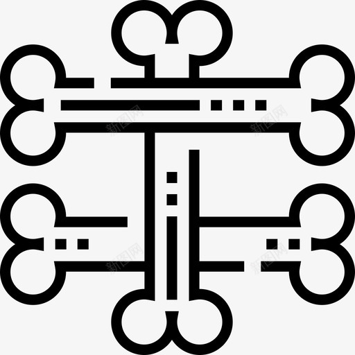 骨头万圣节89直系图标svg_新图网 https://ixintu.com 万圣节89 直系 骨头