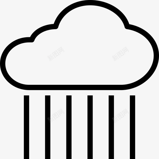 倾盆大雨137号天气线性图标svg_新图网 https://ixintu.com 137号天气 倾盆大雨 线性