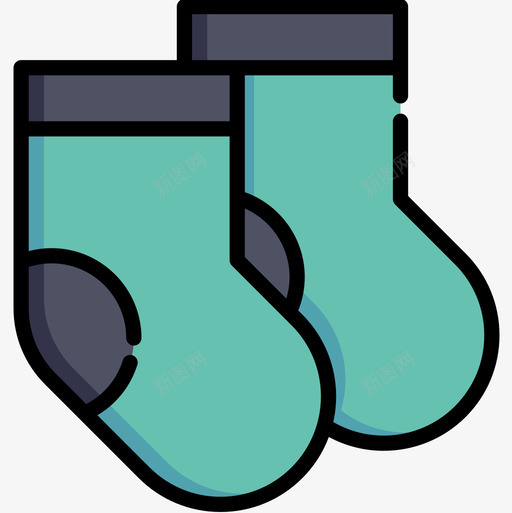 袜子秋天53线性颜色图标svg_新图网 https://ixintu.com 秋天53 线性颜色 袜子