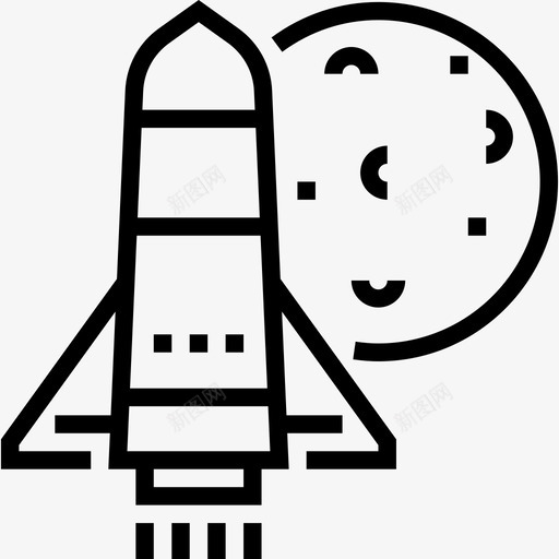 航天飞机未来技术12直线型图标svg_新图网 https://ixintu.com 未来技术12 直线型 航天飞机