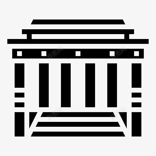 礼堂建筑议会图标svg_新图网 https://ixintu.com 大厅 建筑 礼堂 纪念馆 美国符号符号 议会