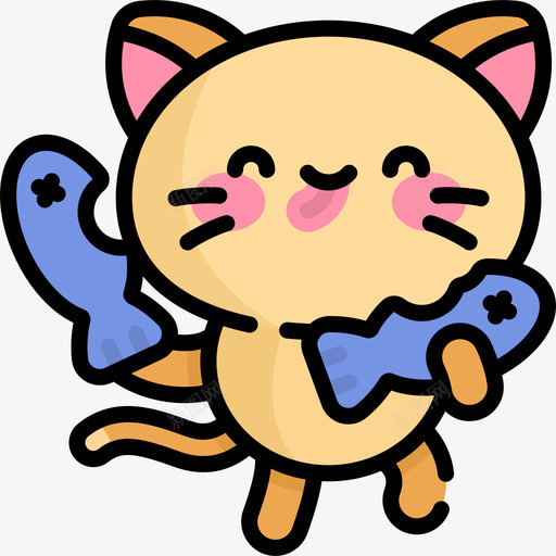 小猫小猫化身3线性颜色图标svg_新图网 https://ixintu.com 小猫 小猫化身3 线性颜色